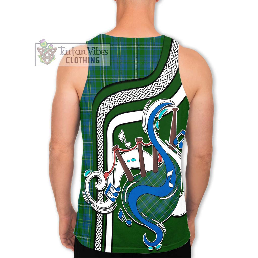 Hay Hunting Tartan Men's Tank Top with Epic Bagpipe Style - Tartanvibesclothing Shop