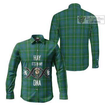 Hay Hunting Tartan Long Sleeve Button Shirt with Family Crest DNA In Me Style