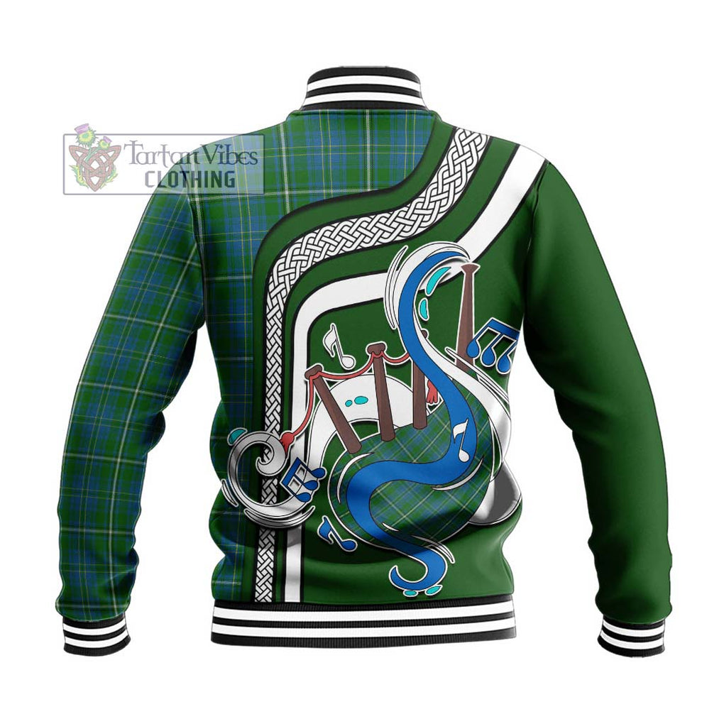 Tartan Vibes Clothing Hay Hunting Tartan Baseball Jacket with Epic Bagpipe Style