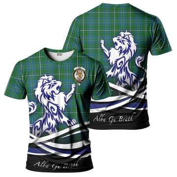 Hay Hunting Tartan T-Shirt with Alba Gu Brath Regal Lion Emblem