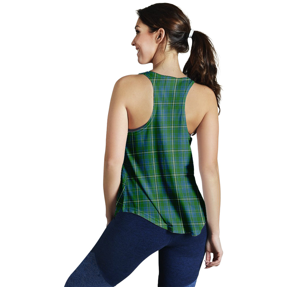 hay-hunting-tartan-women-racerback-tanks-with-family-crest