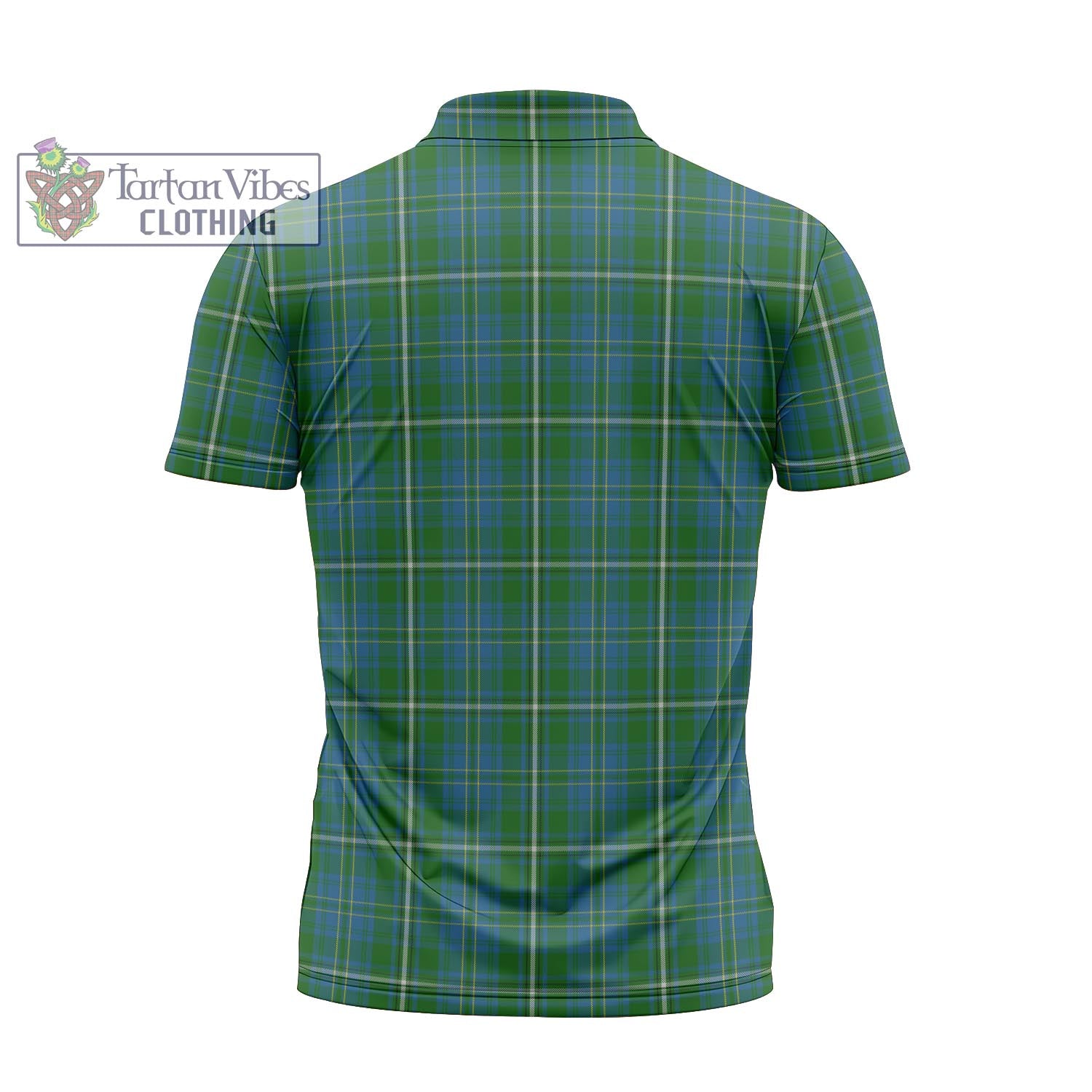 Tartan Vibes Clothing Hay Hunting Tartan Zipper Polo Shirt with Family Crest