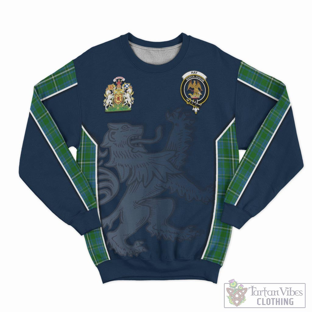 Tartan Vibes Clothing Hay Hunting Tartan Sweater with Family Crest and Lion Rampant Vibes Sport Style