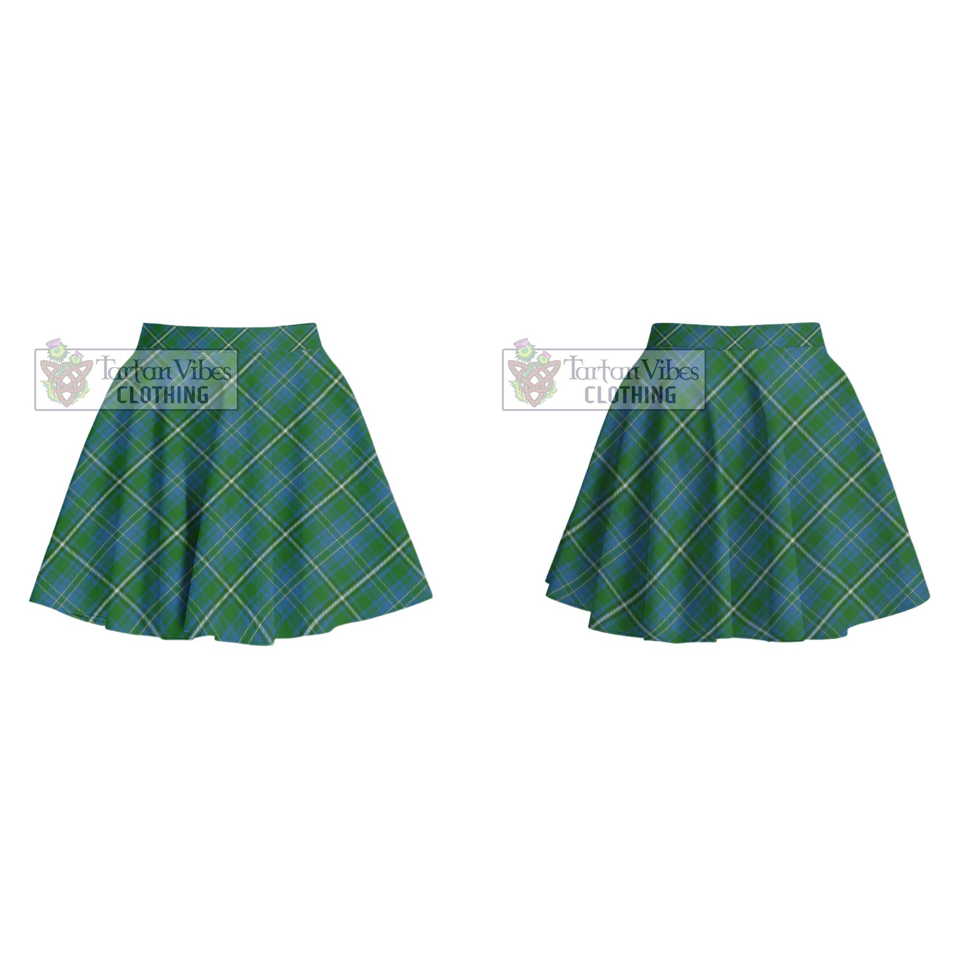 Tartan Vibes Clothing Hay Hunting Tartan Women's Plated Mini Skirt