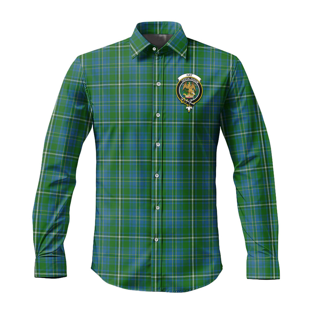 hay-hunting-tartan-long-sleeve-button-up-shirt-with-family-crest