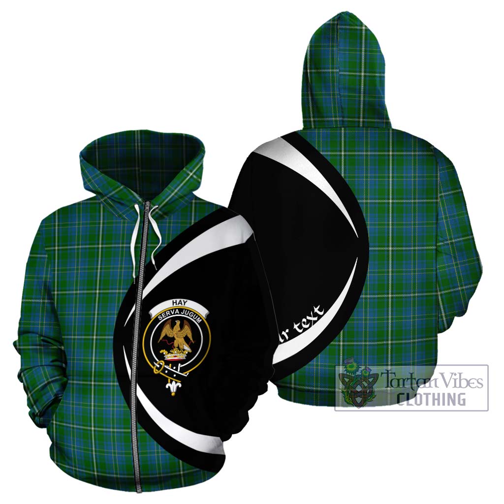 Tartan Vibes Clothing Hay Hunting Tartan Hoodie with Family Crest Circle Style