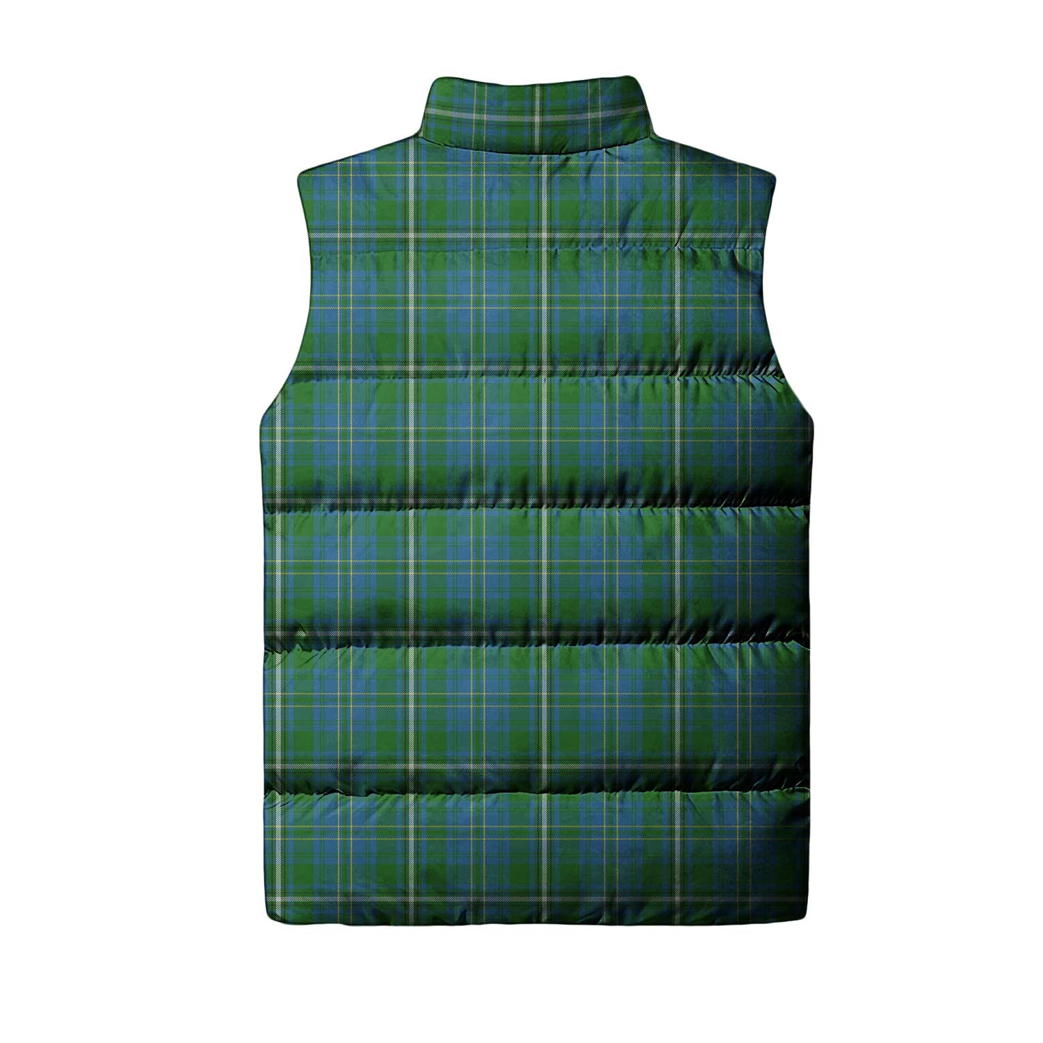 Hay Hunting Tartan Sleeveless Puffer Jacket with Family Crest - Tartanvibesclothing