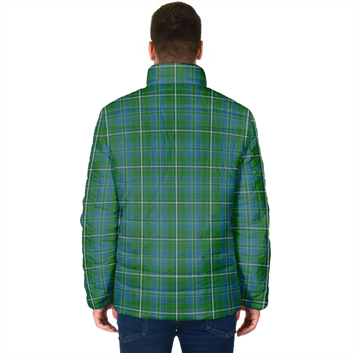 Hay Hunting Tartan Padded Jacket with Family Crest - Tartan Vibes Clothing