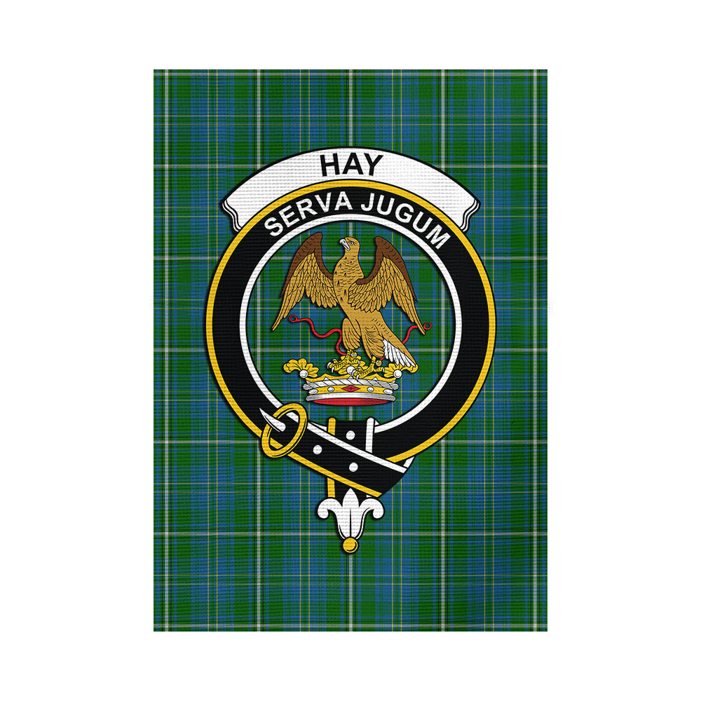 hay-hunting-tartan-flag-with-family-crest