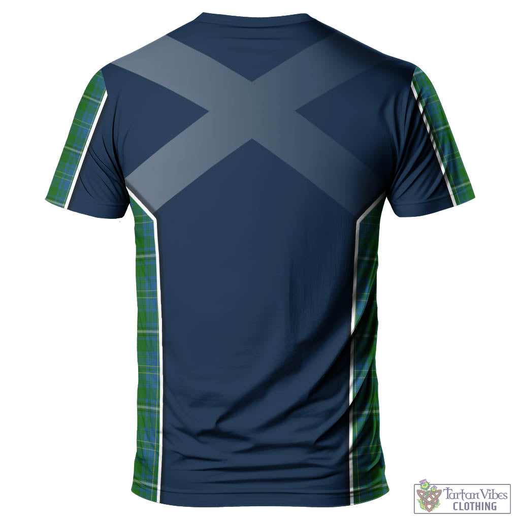 Tartan Vibes Clothing Hay Hunting Tartan T-Shirt with Family Crest and Scottish Thistle Vibes Sport Style