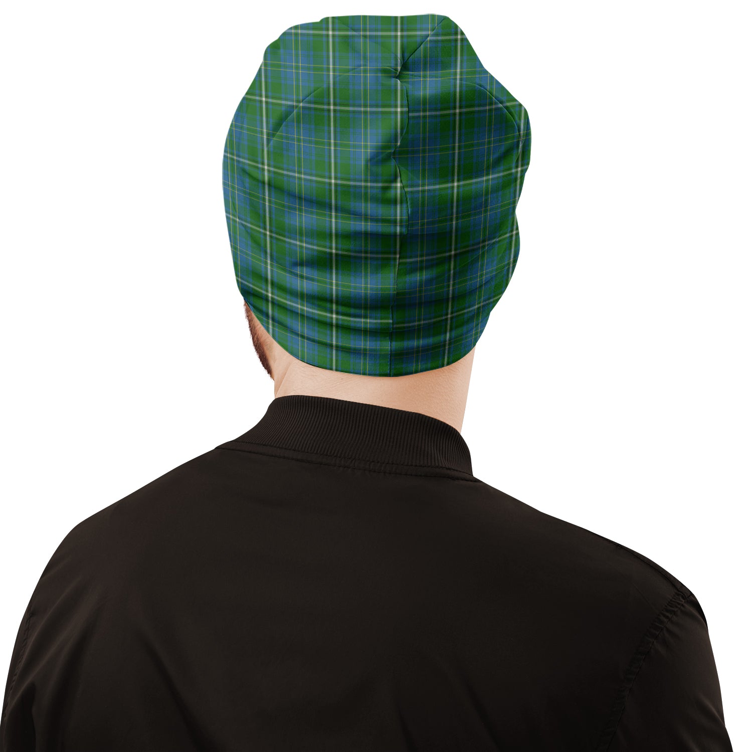 Hay Hunting Tartan Beanies Hat with Family Crest - Tartan Vibes Clothing