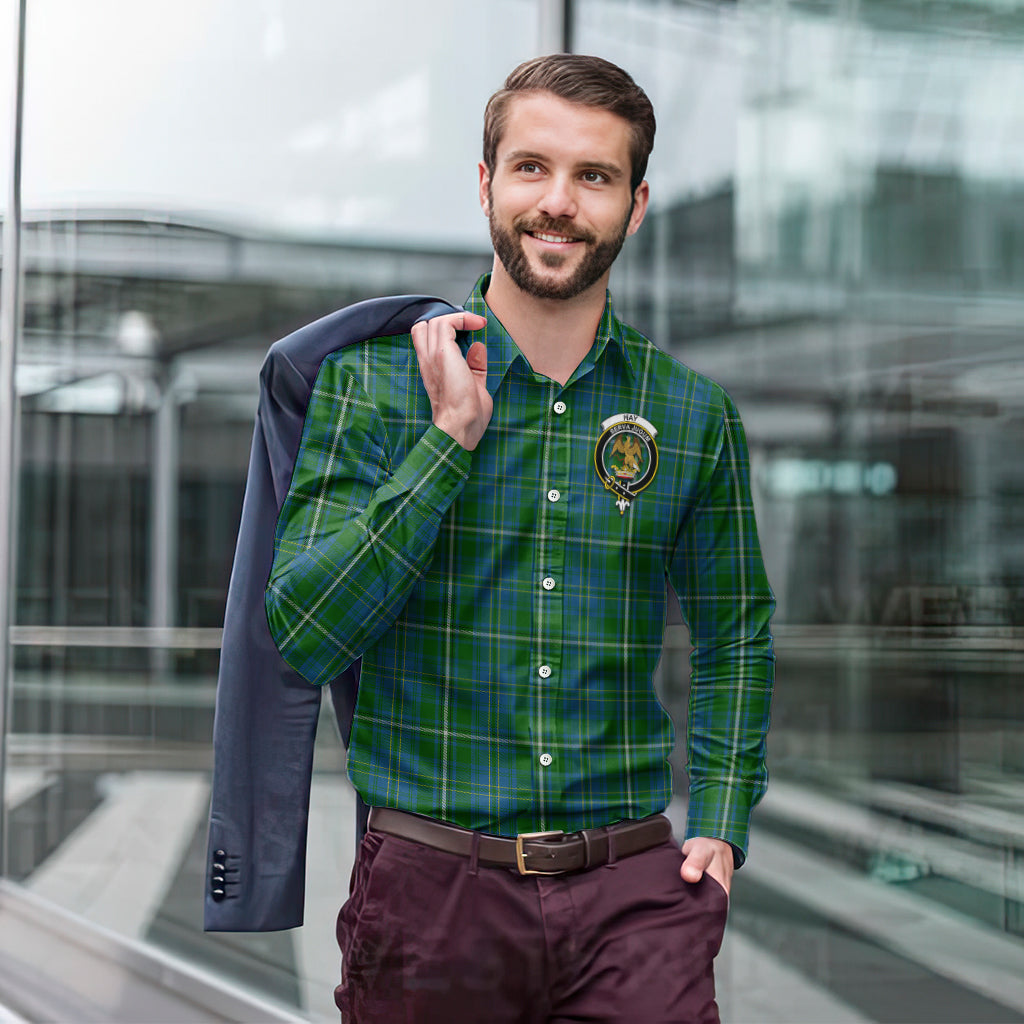 hay-hunting-tartan-long-sleeve-button-up-shirt-with-family-crest