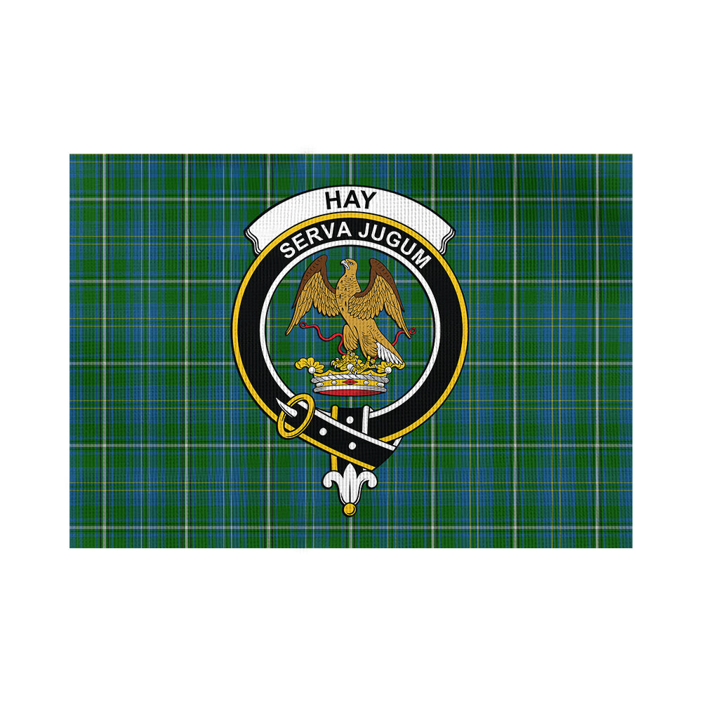 hay-hunting-tartan-flag-with-family-crest