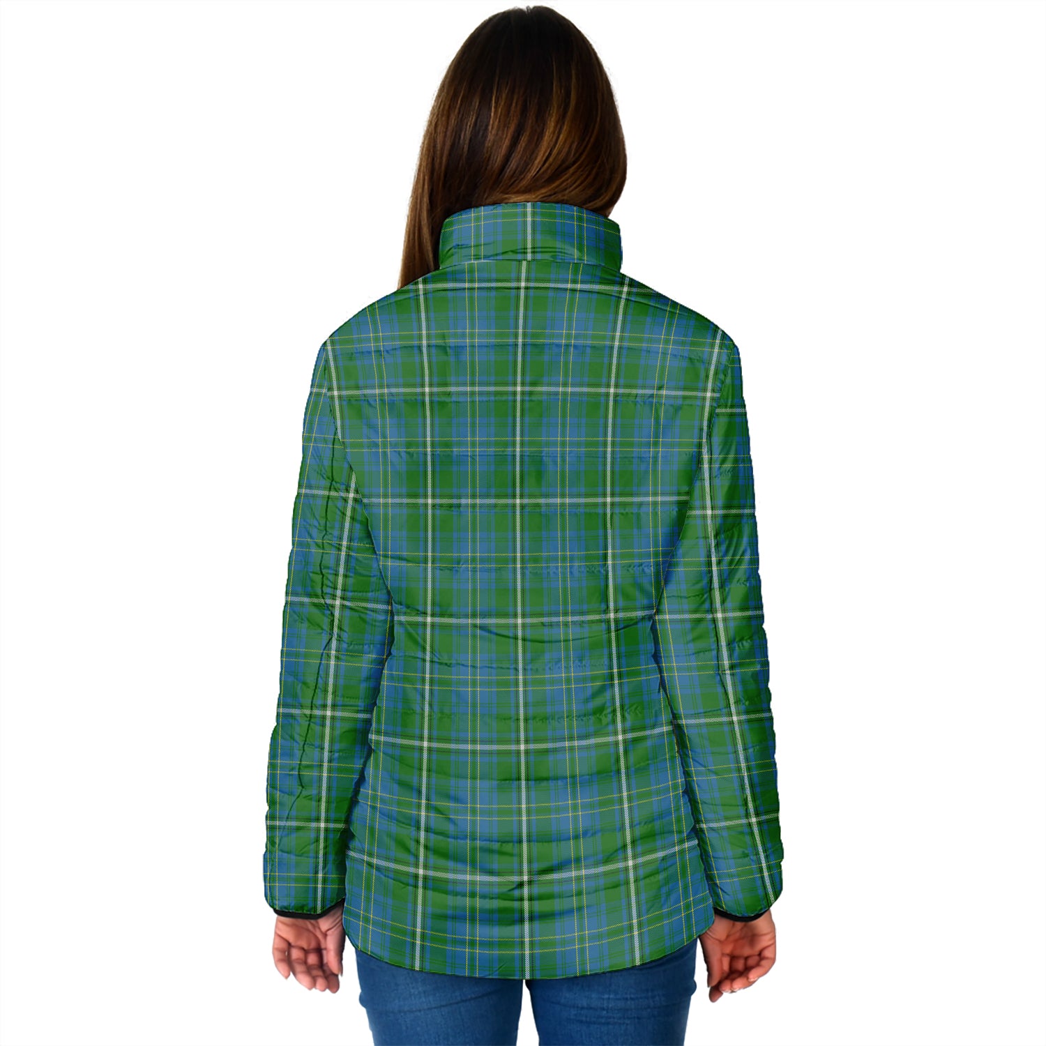 Hay Hunting Tartan Padded Jacket with Family Crest - Tartan Vibes Clothing