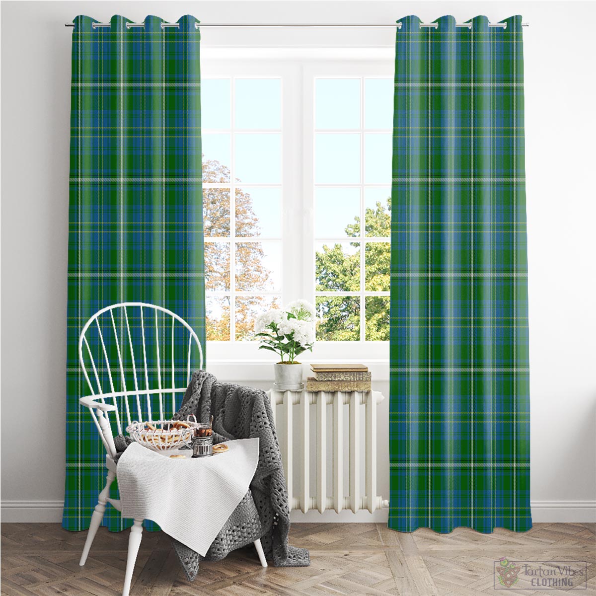 Hay Hunting Tartan Window Curtain