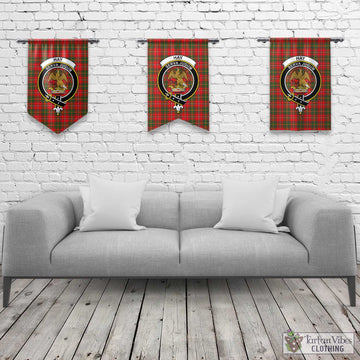 Hay Modern Tartan Gonfalon, Tartan Banner with Family Crest