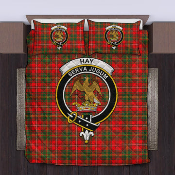 Hay Modern Tartan Quilt Bed Set with Family Crest