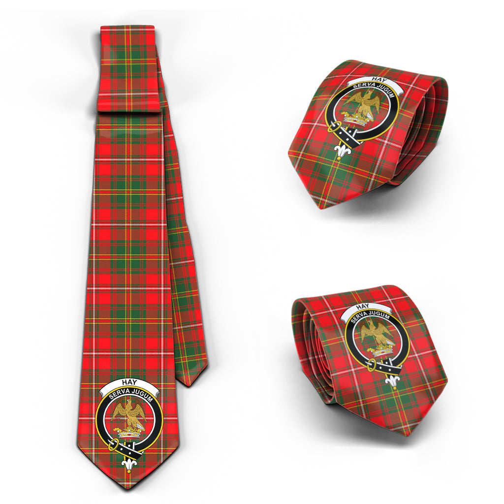 Hay Modern Tartan Classic Necktie with Family Crest Necktie One Size - Tartan Vibes Clothing