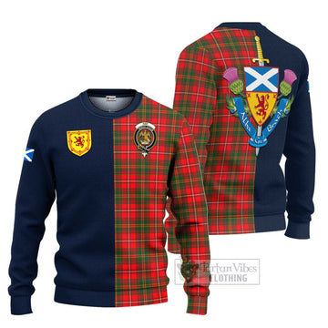 Hay Modern Tartan Ugly Sweater with Scottish Lion Royal Arm Half Style