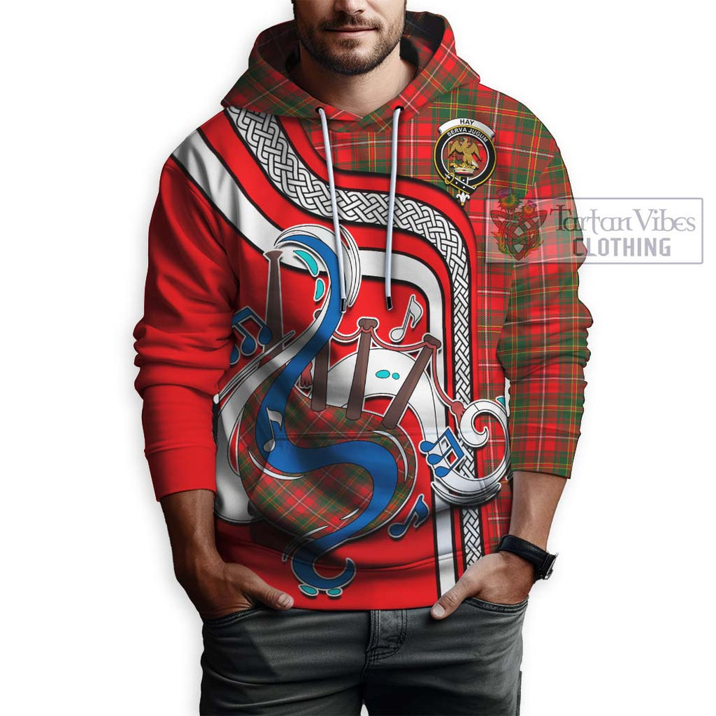 Hay Modern Tartan Hoodie with Epic Bagpipe Style Zip Hoodie - Tartanvibesclothing Shop