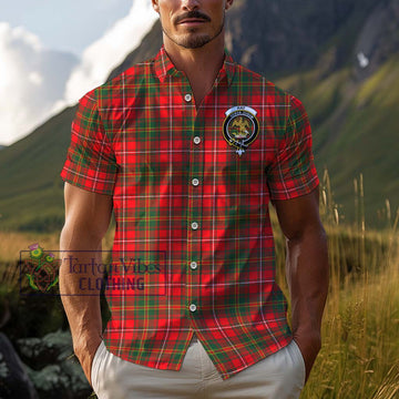 Hay Modern Tartan Cotton Hawaiian Shirt with Family Crest