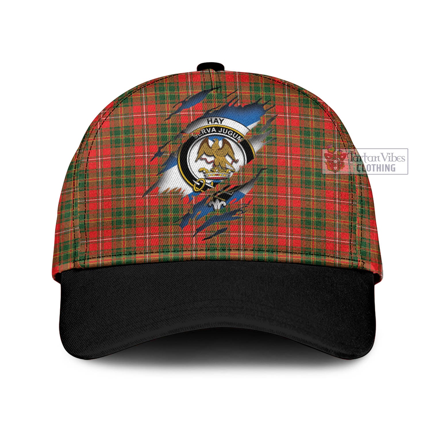 Tartan Vibes Clothing Hay Modern Tartan Classic Cap with Family Crest In Me Style