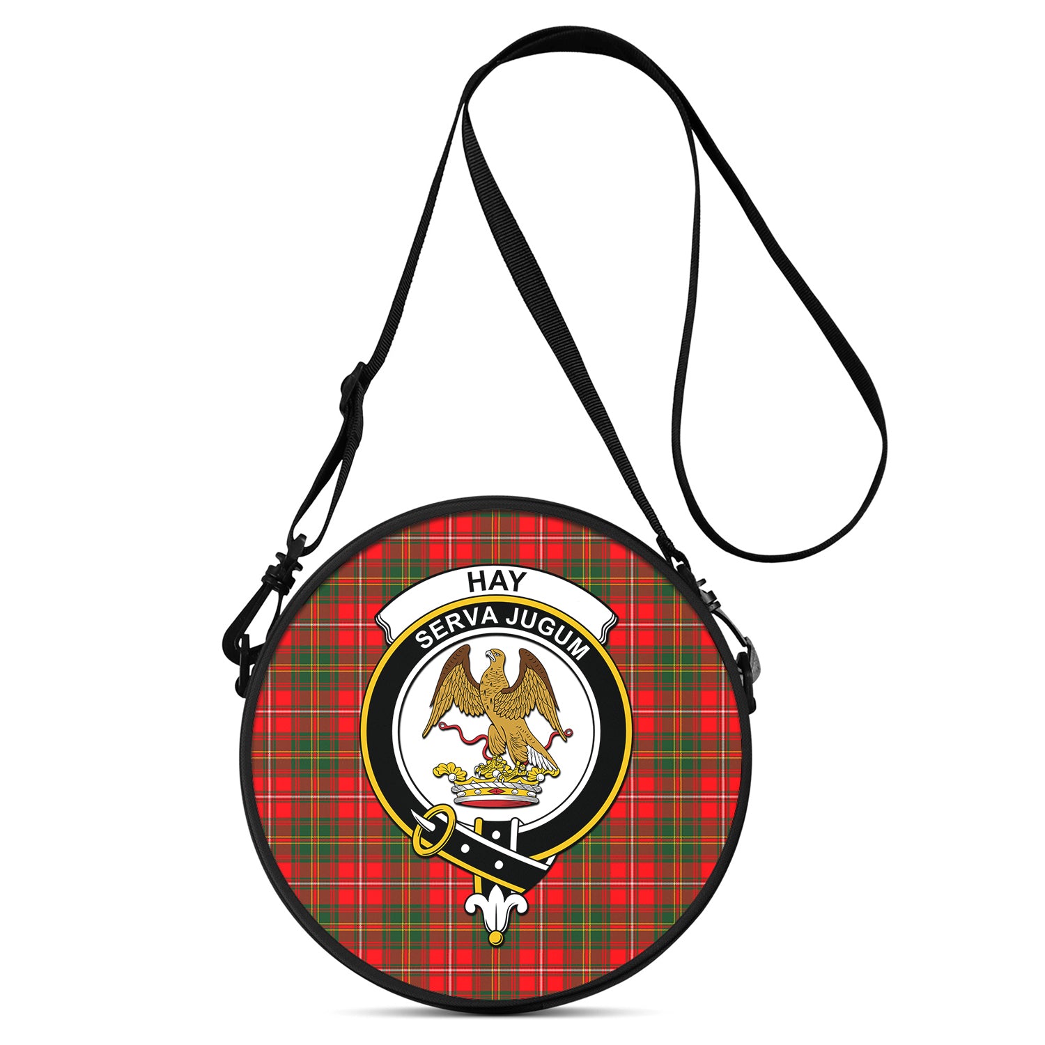 hay-modern-tartan-round-satchel-bags-with-family-crest