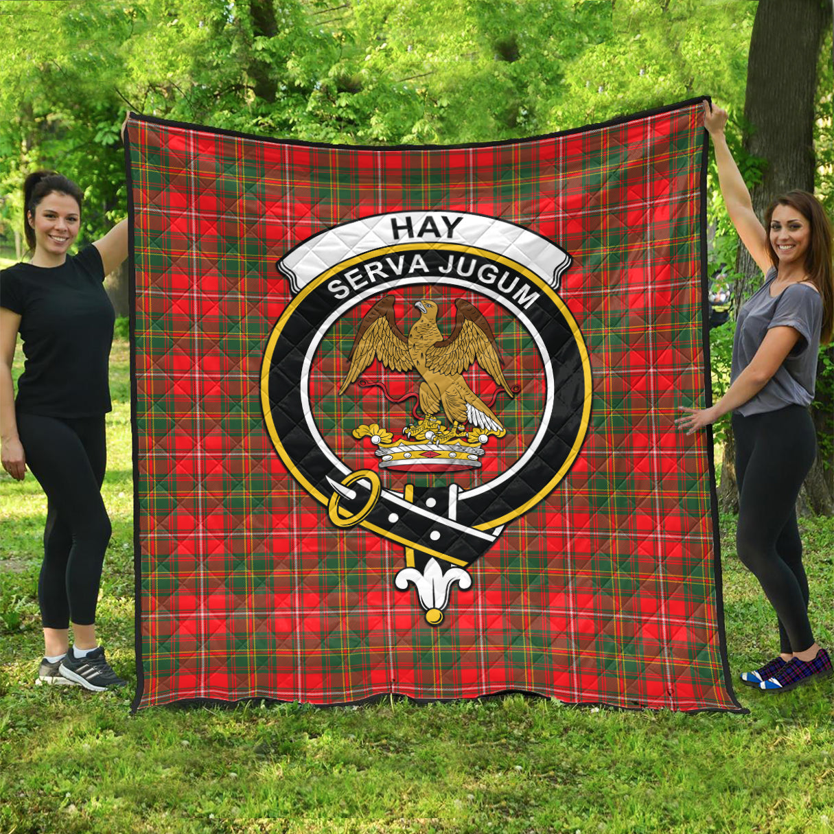 hay-modern-tartan-quilt-with-family-crest