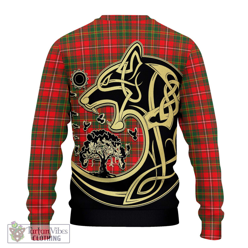 Hay Modern Tartan Knitted Sweater with Family Crest Celtic Wolf Style - Tartan Vibes Clothing