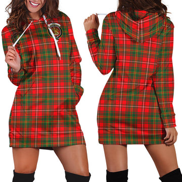 Hay Modern Tartan Hoodie Dress with Family Crest