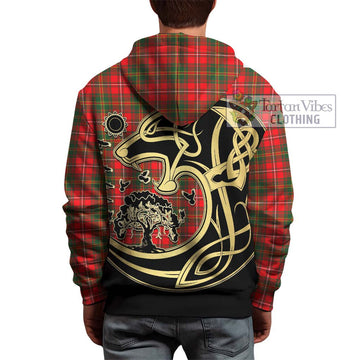 Hay Modern Tartan Hoodie with Family Crest Celtic Wolf Style