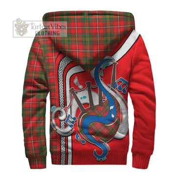 Hay Modern Tartan Sherpa Hoodie with Epic Bagpipe Style