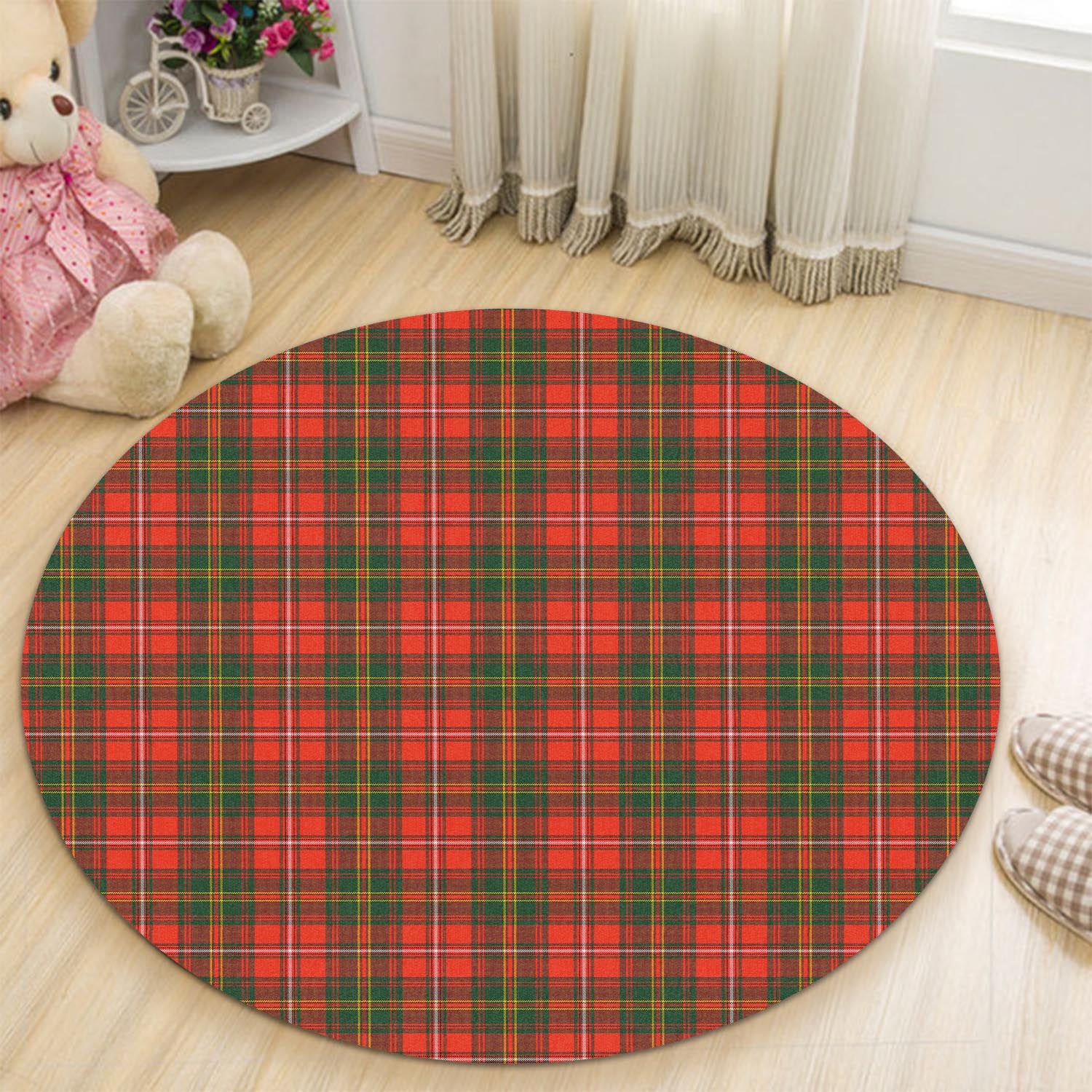 hay-modern-tartan-round-rug