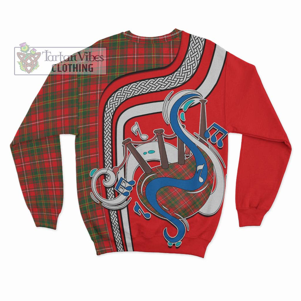 Tartan Vibes Clothing Hay Modern Tartan Sweatshirt with Epic Bagpipe Style