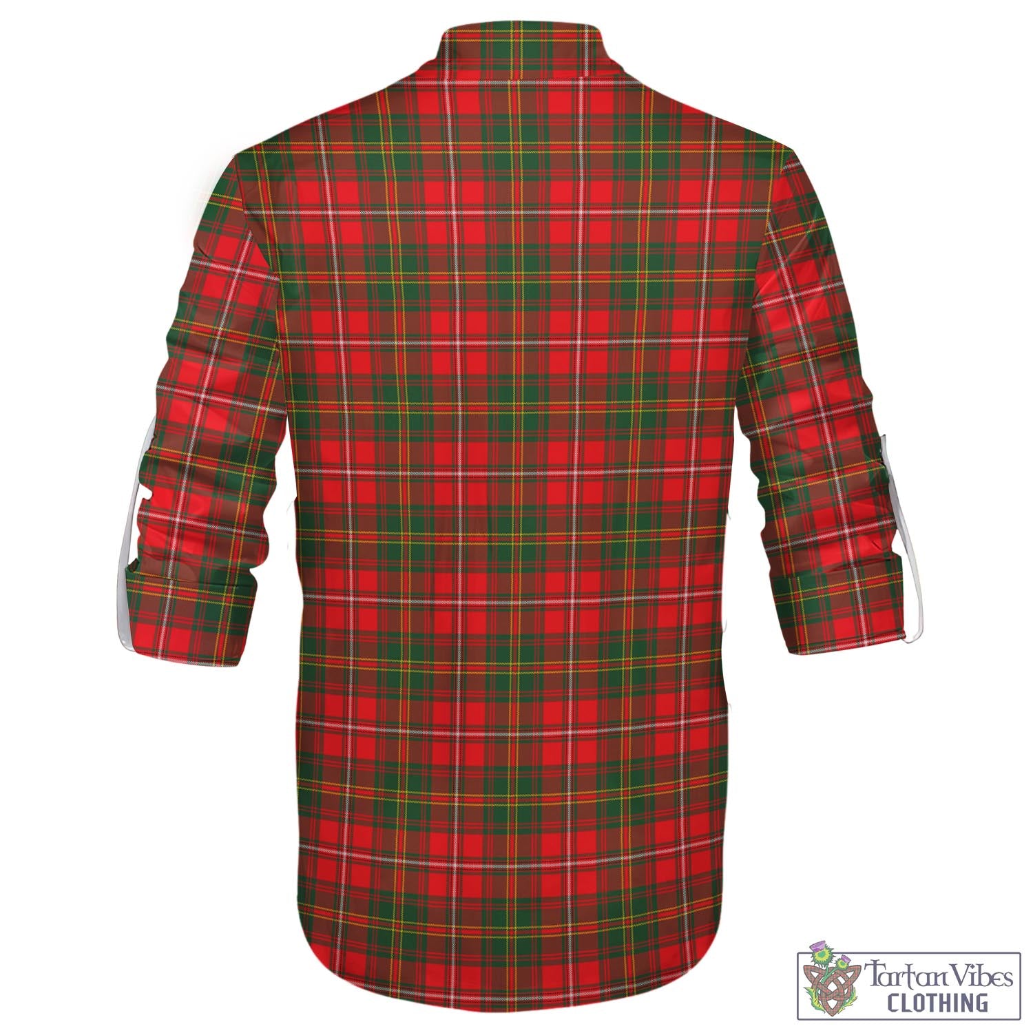 Tartan Vibes Clothing Hay Modern Tartan Men's Scottish Traditional Jacobite Ghillie Kilt Shirt with Family Crest