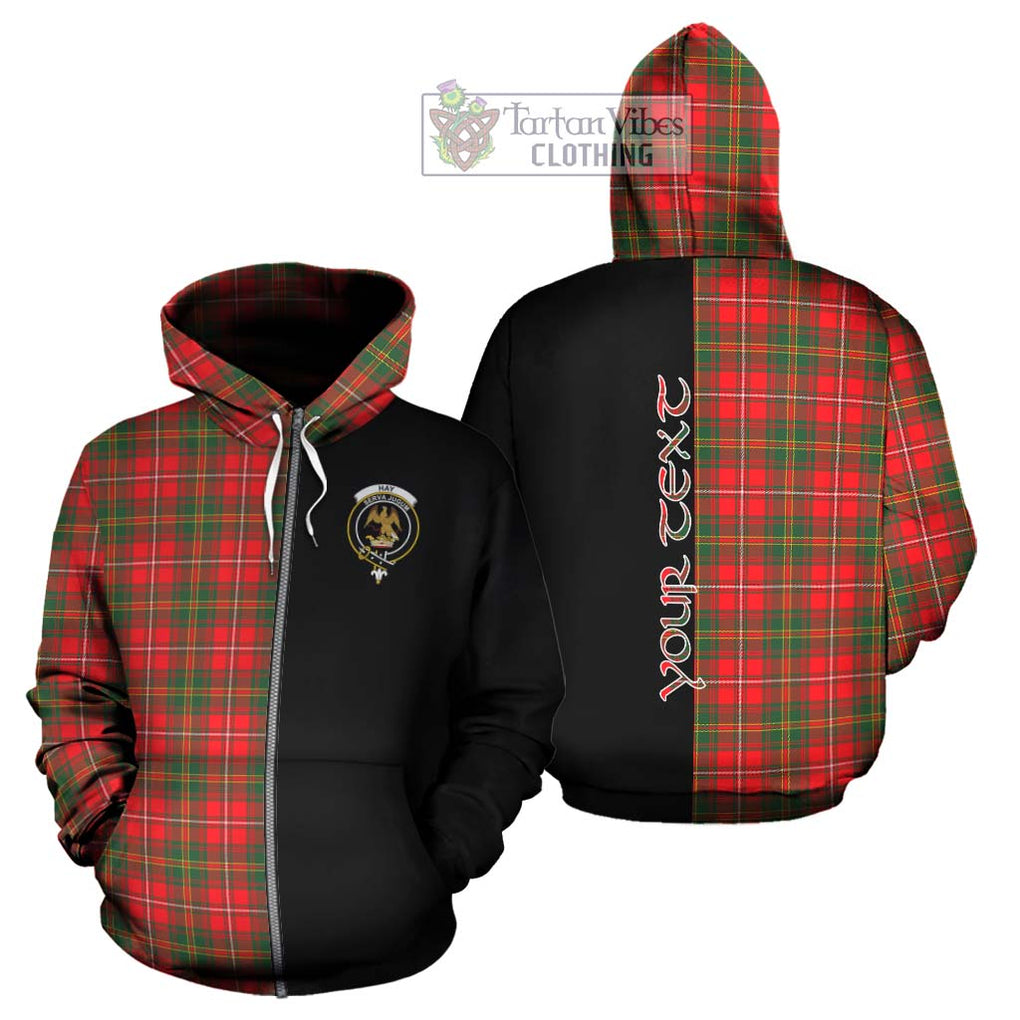 Hay Modern Tartan Hoodie with Family Crest and Half Of Me Style - Tartanvibesclothing Shop