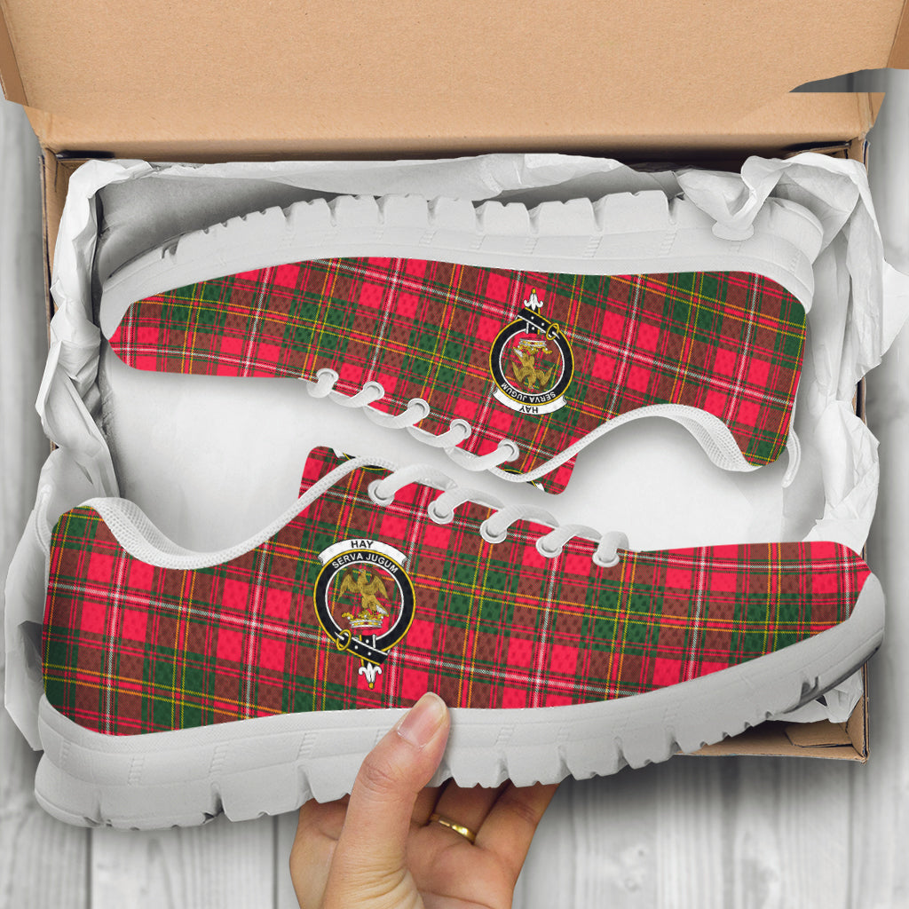 Hay Modern Tartan Sneakers with Family Crest - Tartan Vibes Clothing