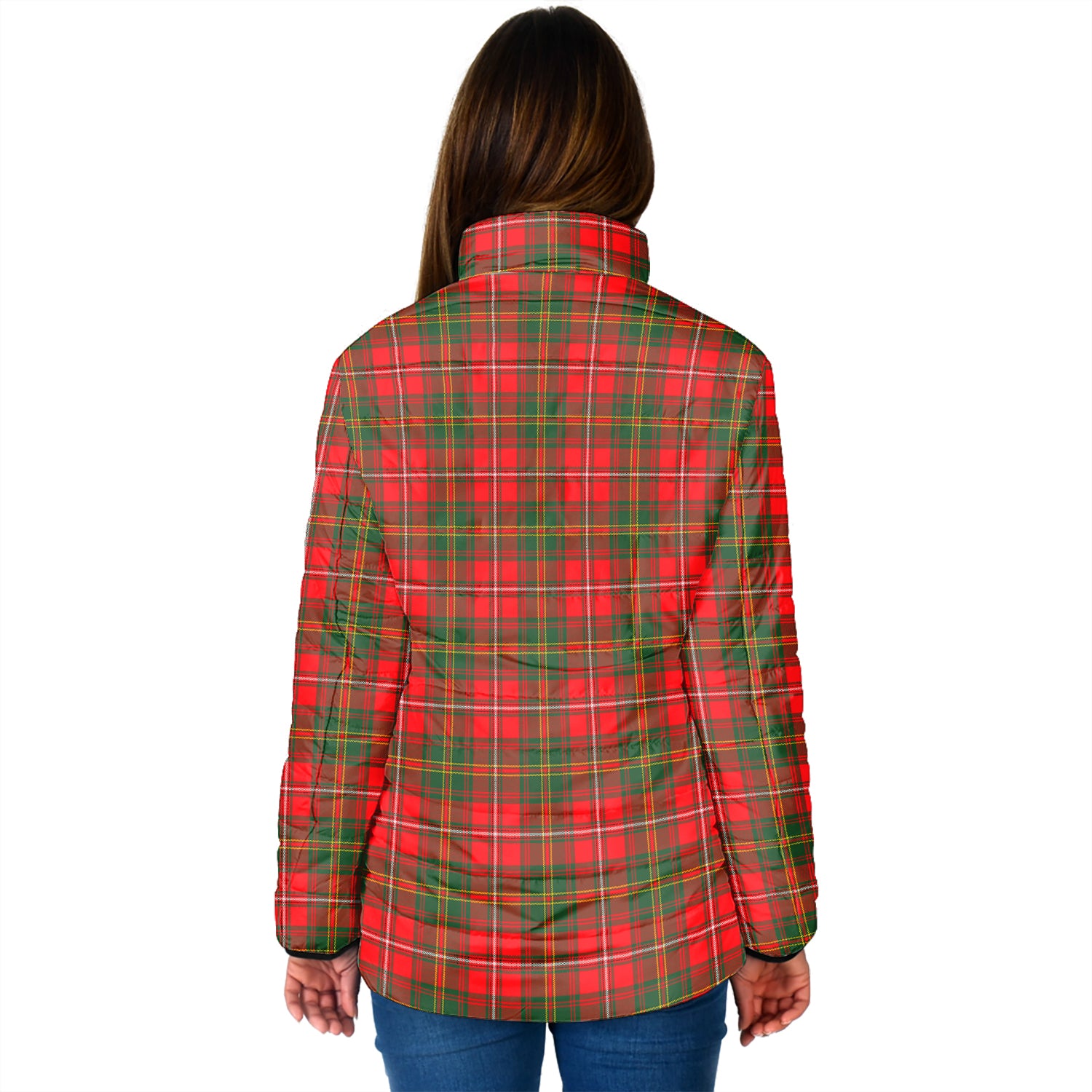 Hay Modern Tartan Padded Jacket with Family Crest - Tartan Vibes Clothing