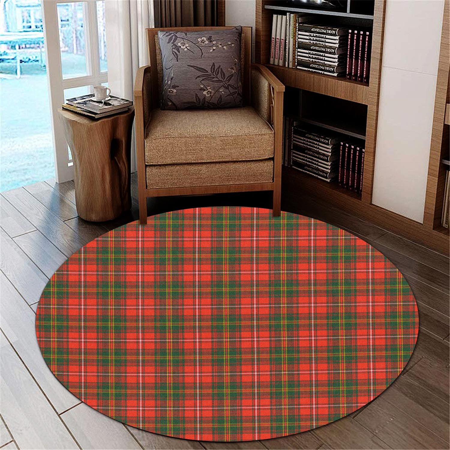 hay-modern-tartan-round-rug