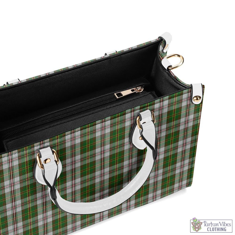 Tartan Vibes Clothing Hay White Dress Tartan Luxury Leather Handbags