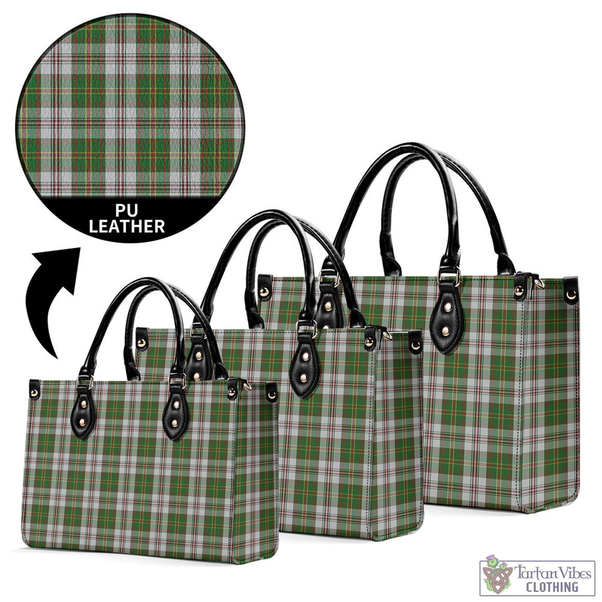 Tartan Vibes Clothing Hay White Dress Tartan Luxury Leather Handbags