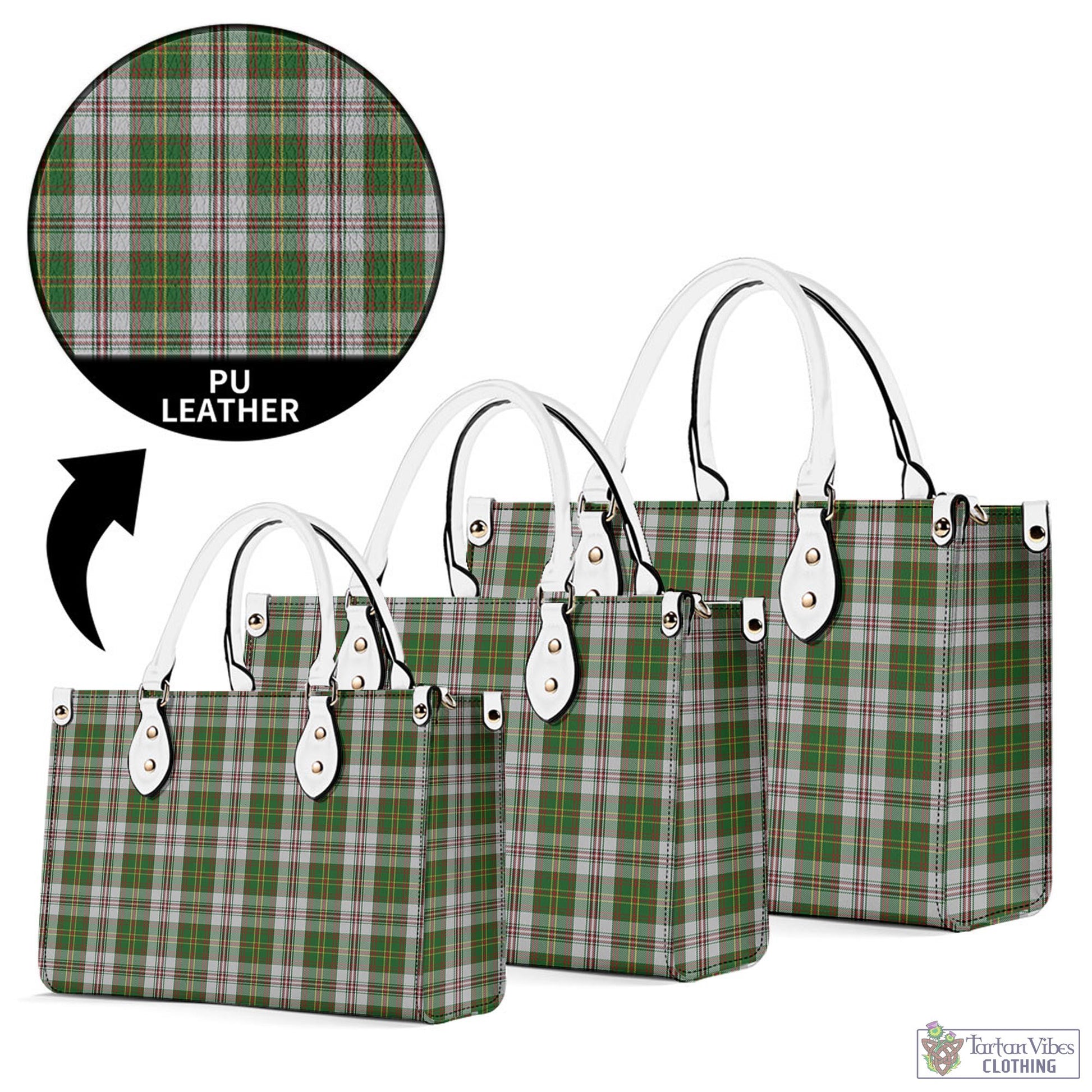 Tartan Vibes Clothing Hay White Dress Tartan Luxury Leather Handbags