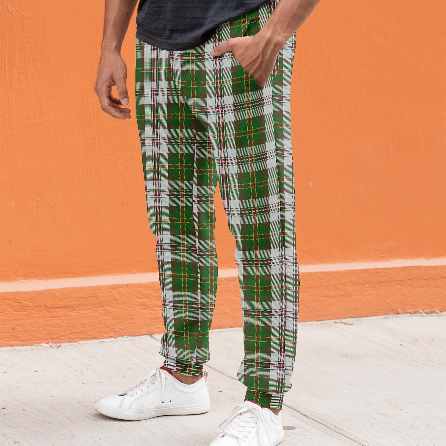 Hay White Dress Tartan Joggers Pants S - Tartanvibesclothing