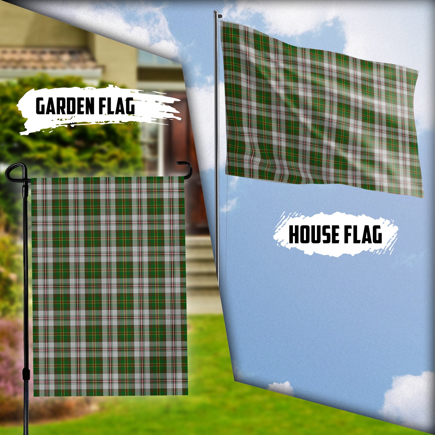 Hay White Dress Tartan Flag Garden Flag (Vertical) - Tartan Vibes Clothing