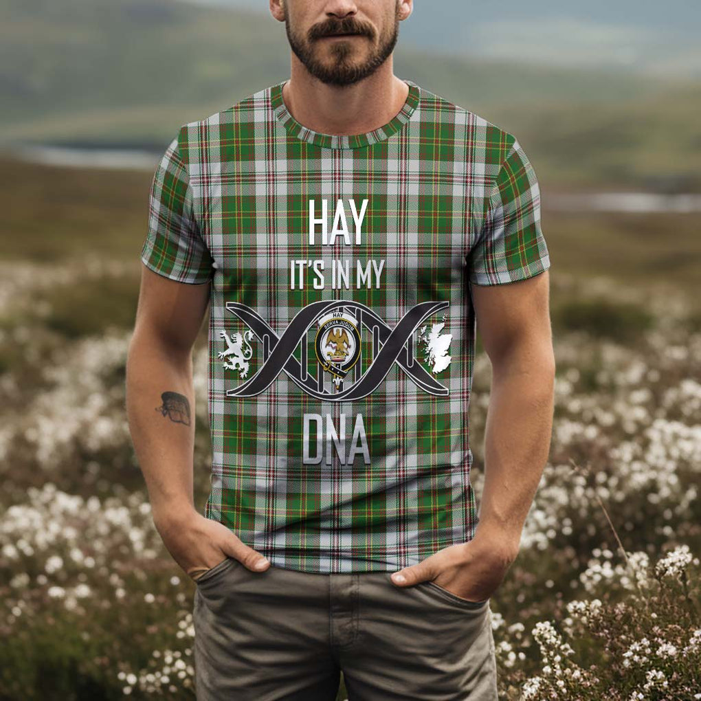 Hay White Dress Tartan T-Shirt with Family Crest DNA In Me Style Kid's Shirt - Tartan Vibes Clothing