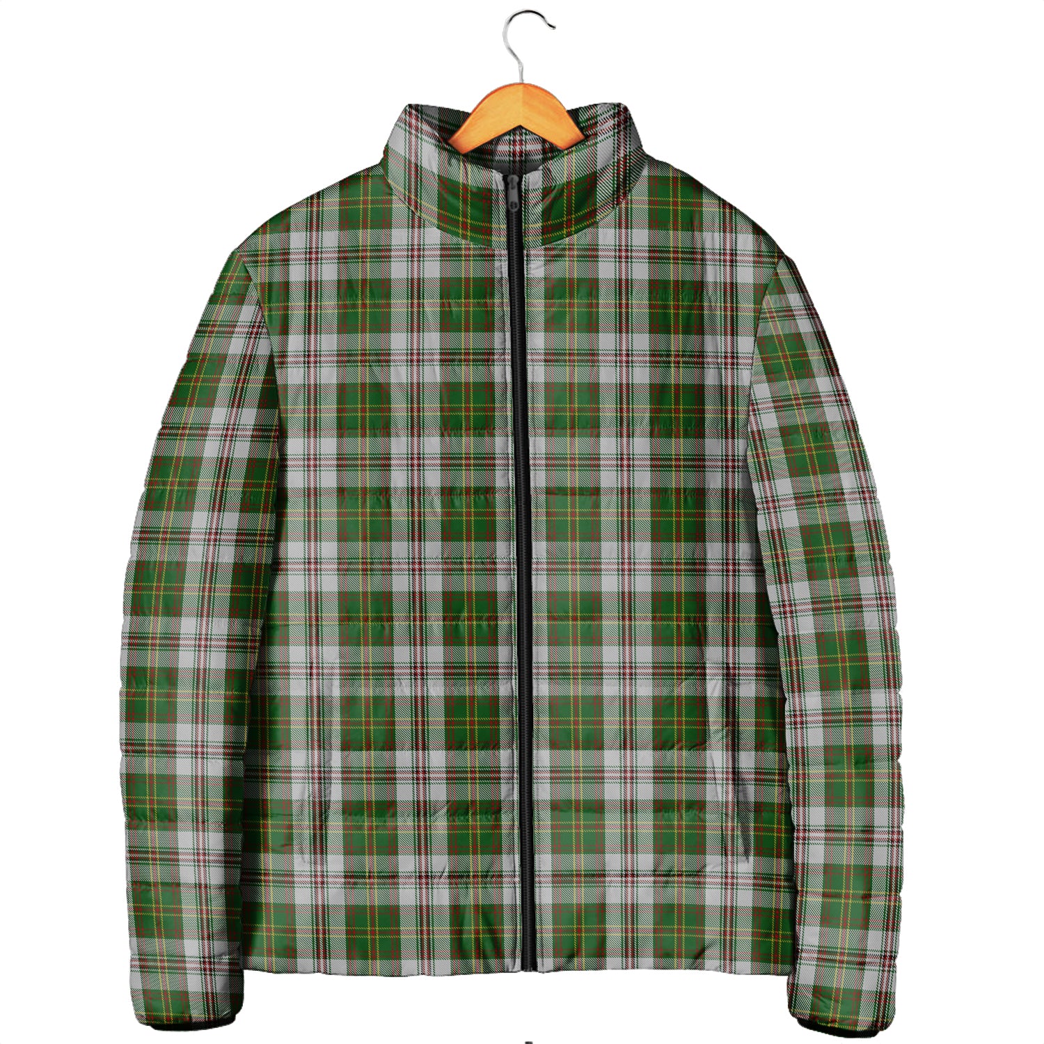 Hay White Dress Tartan Padded Jacket Men's Padded Jacket - Tartan Vibes Clothing