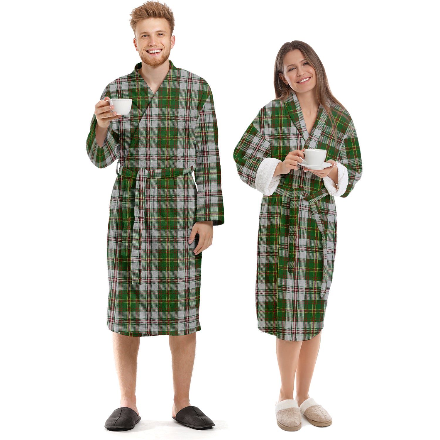 Hay White Dress Tartan Bathrobe Unisex S - Tartan Vibes Clothing