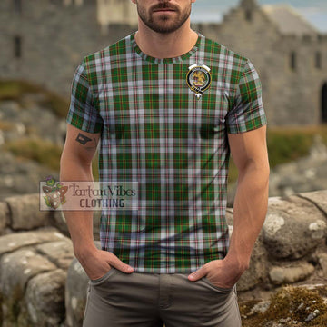 Hay White Dress Tartan Cotton T-Shirt with Family Crest