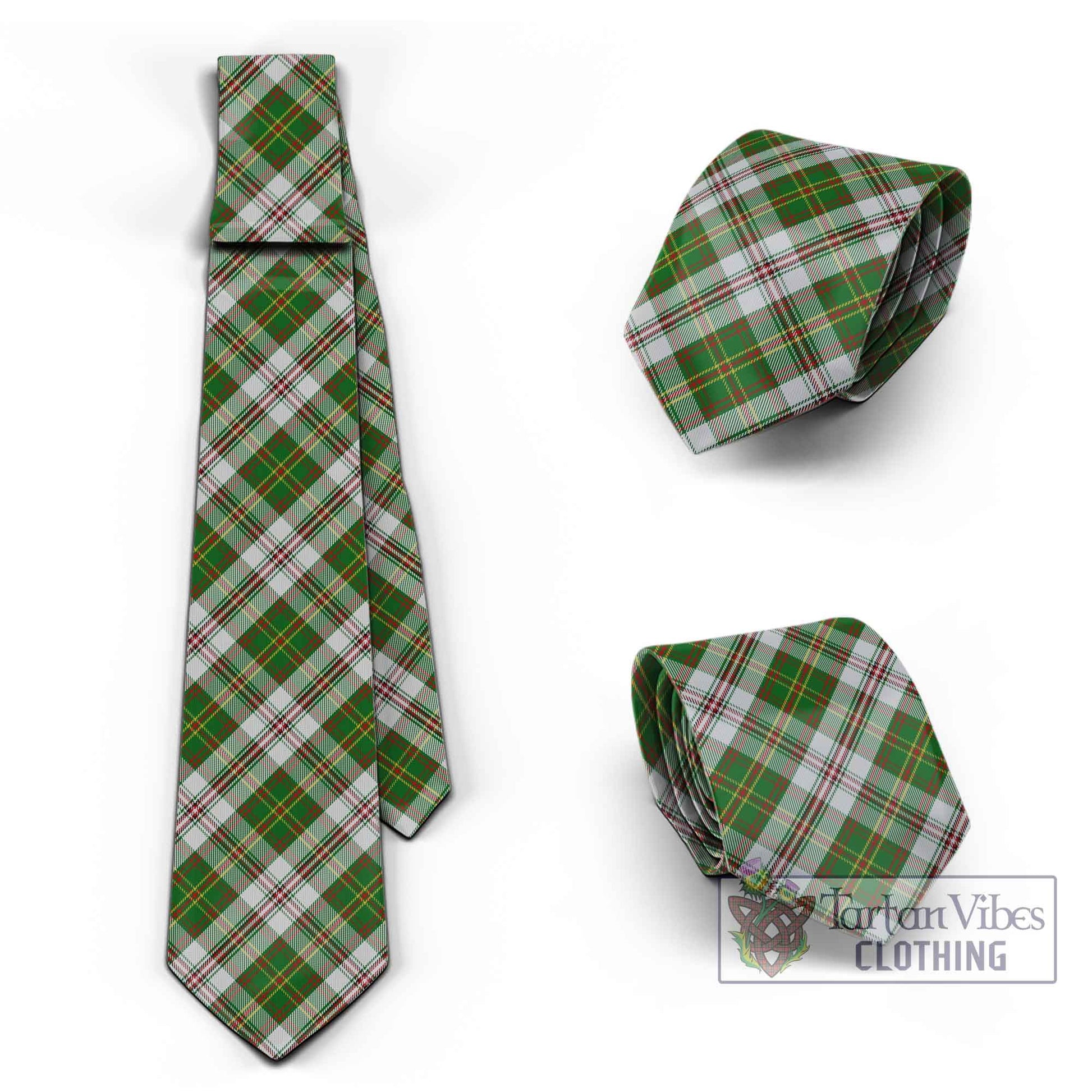 Tartan Vibes Clothing Hay White Dress Tartan Classic Necktie Cross Style