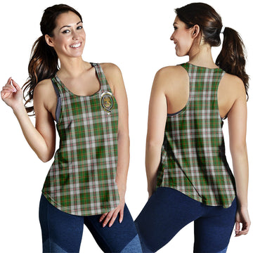 Hay White Dress Tartan Women Racerback Tanks with Family Crest